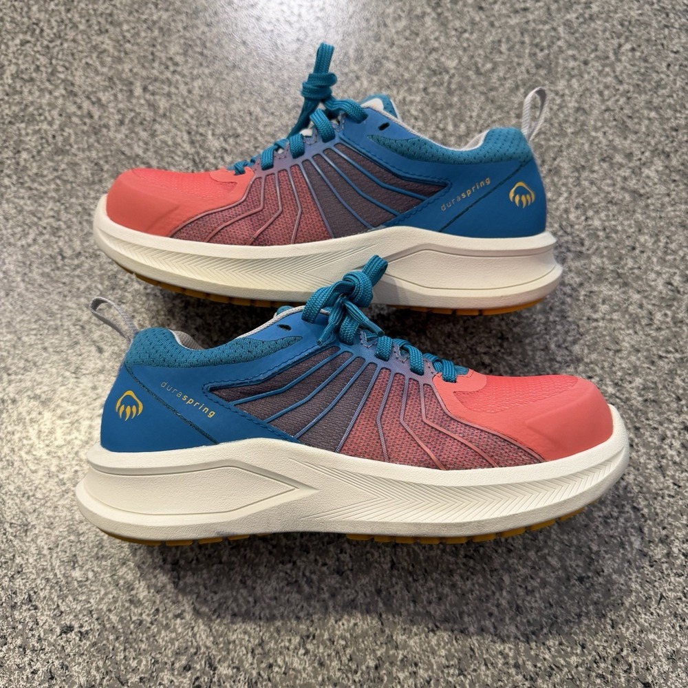 Wolverine Shoes Womens Bolt DuraShocks Safety Work Coral Blue Size 6.5 Comp Toe